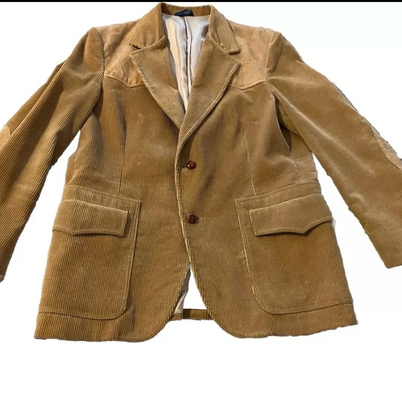 Pendleton Other - Vintage Pen West Pendleton 46 Tan Brown Corduroy Elbow Pads Blazer Suit Jacket